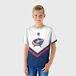 Футболка детская NHL: Columbus Blue Jackets, цвет: 3D-принт — фото 2