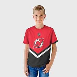 Футболка детская NHL: New Jersey Devils, цвет: 3D-принт — фото 2