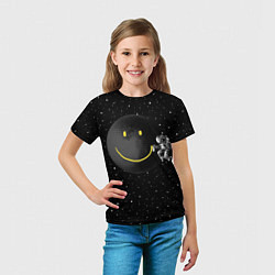 Футболка детская Лунная улыбка, цвет: 3D-принт — фото 2