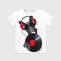 Футболка детская DJ бульдог, цвет: 3D-принт