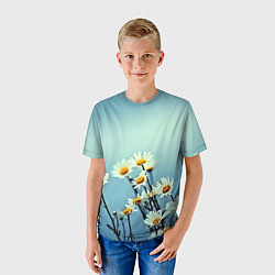 Футболка детская Ромашки, цвет: 3D-принт — фото 2