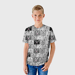 Футболка детская Котейки, цвет: 3D-принт — фото 2