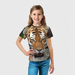 Футболка детская Рык тигра, цвет: 3D-принт — фото 2
