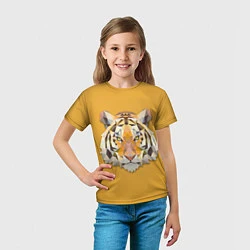 Футболка детская Геометрический тигр, цвет: 3D-принт — фото 2