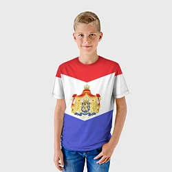 Футболка детская Флаг и герб Голландии, цвет: 3D-принт — фото 2