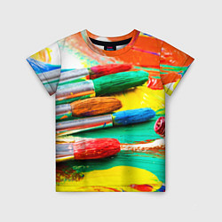 Детская футболка Кисти и краски