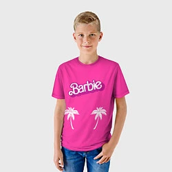Футболка детская Barbie пальмы, цвет: 3D-принт — фото 2