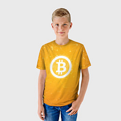Футболка детская Bitcoin Orange, цвет: 3D-принт — фото 2