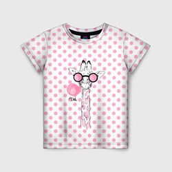 Детская футболка Розовый жираф