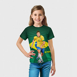 Футболка детская Neymar Brazilian, цвет: 3D-принт — фото 2