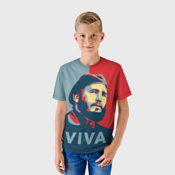 Футболка детская Фидель Кастро, цвет: 3D-принт — фото 2