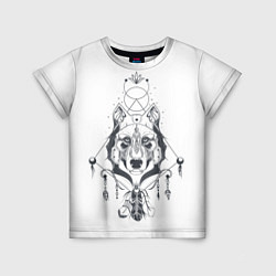 Детская футболка Этно волк