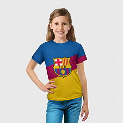 Футболка детская FC Barcelona 2018 Colors, цвет: 3D-принт — фото 2