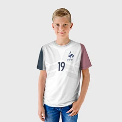 Футболка детская Сборная Франции: Погба ЧМ-2018, цвет: 3D-принт — фото 2