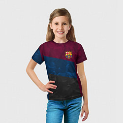 Футболка детская FC Barcelona: Dark polygons, цвет: 3D-принт — фото 2