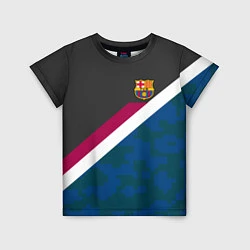 Футболка детская FC Barcelona: Sport Camo, цвет: 3D-принт