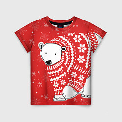 Детская футболка Новогодний медведь