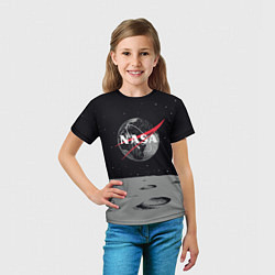 Футболка детская NASA: Moon, цвет: 3D-принт — фото 2