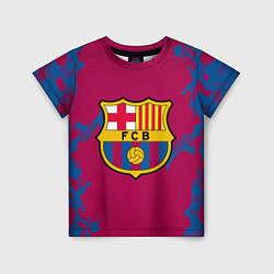 Футболка детская FC Barcelona: Purple & Blue, цвет: 3D-принт