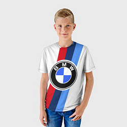 Футболка детская BMW M: White Sport, цвет: 3D-принт — фото 2