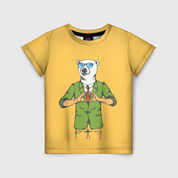 Детская футболка Влюбленный мистер медведь