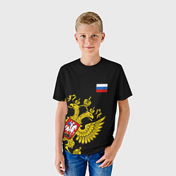 Футболка детская Флаг и Герб России, цвет: 3D-принт — фото 2