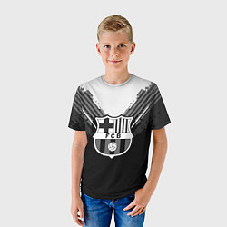 Футболка детская FC Barcelona: Black Style, цвет: 3D-принт — фото 2