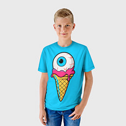 Футболка детская Мороженое с глазом, цвет: 3D-принт — фото 2