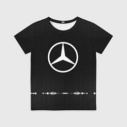 Футболка детская Mercedes: Black Abstract, цвет: 3D-принт