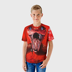 Футболка детская Red Snake, цвет: 3D-принт — фото 2