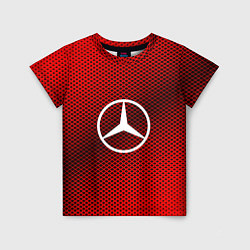 Футболка детская Mercedes: Red Carbon, цвет: 3D-принт