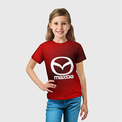 Футболка детская Mazda: Red Carbon, цвет: 3D-принт — фото 2