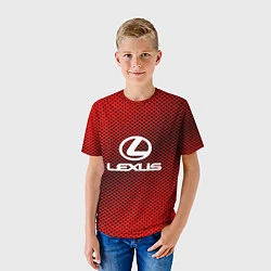 Футболка детская Lexus: Red Carbon, цвет: 3D-принт — фото 2