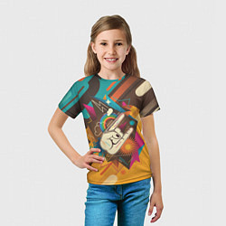 Футболка детская Ретро-музыка, цвет: 3D-принт — фото 2