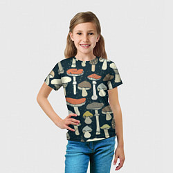 Футболка детская Грибной лес, цвет: 3D-принт — фото 2