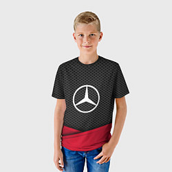 Футболка детская Mercedes Benz: Grey Carbon, цвет: 3D-принт — фото 2