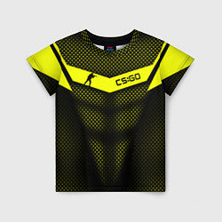 Детская футболка CS:GO Yellow Carbon