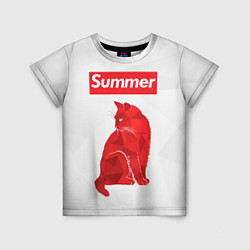 Футболка детская Summer Cat, цвет: 3D-принт