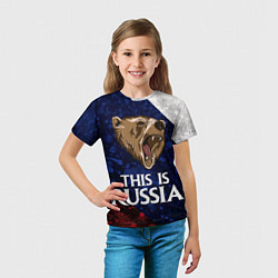 Футболка детская Russia: Roaring Bear, цвет: 3D-принт — фото 2