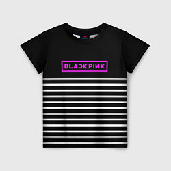 Детская футболка Black Pink: White Stripes