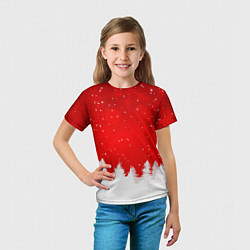 Футболка детская Christmas pattern, цвет: 3D-принт — фото 2