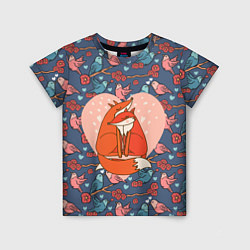 Детская футболка Влюбленные лисички