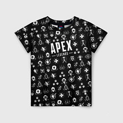 Футболка детская Apex Legends: Black Pattern, цвет: 3D-принт