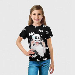Футболка детская Marshmello: Black Gang, цвет: 3D-принт — фото 2