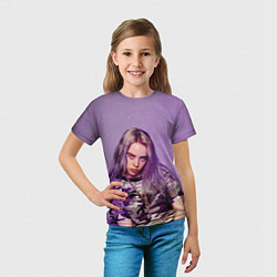 Футболка детская Billie Eilish: Violet Fashion, цвет: 3D-принт — фото 2