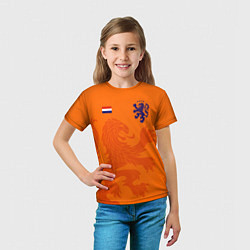 Футболка детская Сборная Голландии, цвет: 3D-принт — фото 2