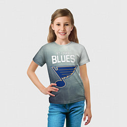 Футболка детская St Louis Blues, цвет: 3D-принт — фото 2