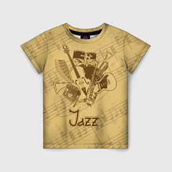 Футболка детская Jazz - musical instruments, цвет: 3D-принт