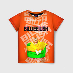 Футболка детская Billie Eilish: Orange Mood, цвет: 3D-принт