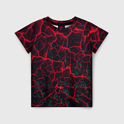 Детская футболка Молнии красные абстрактные